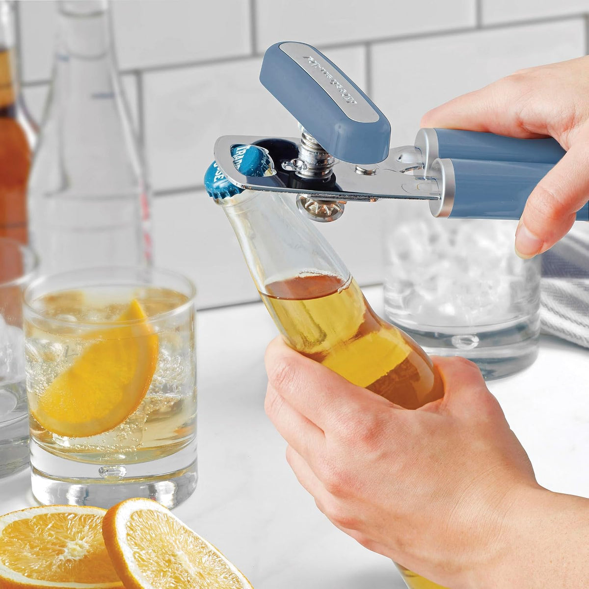 KitchenAid Classic Multifunction Can Opener and Bottle Opener Easy to Use, Razor Sharp Stainless Steel Cutting Wheel, Soft Ergonomic Handles, Black