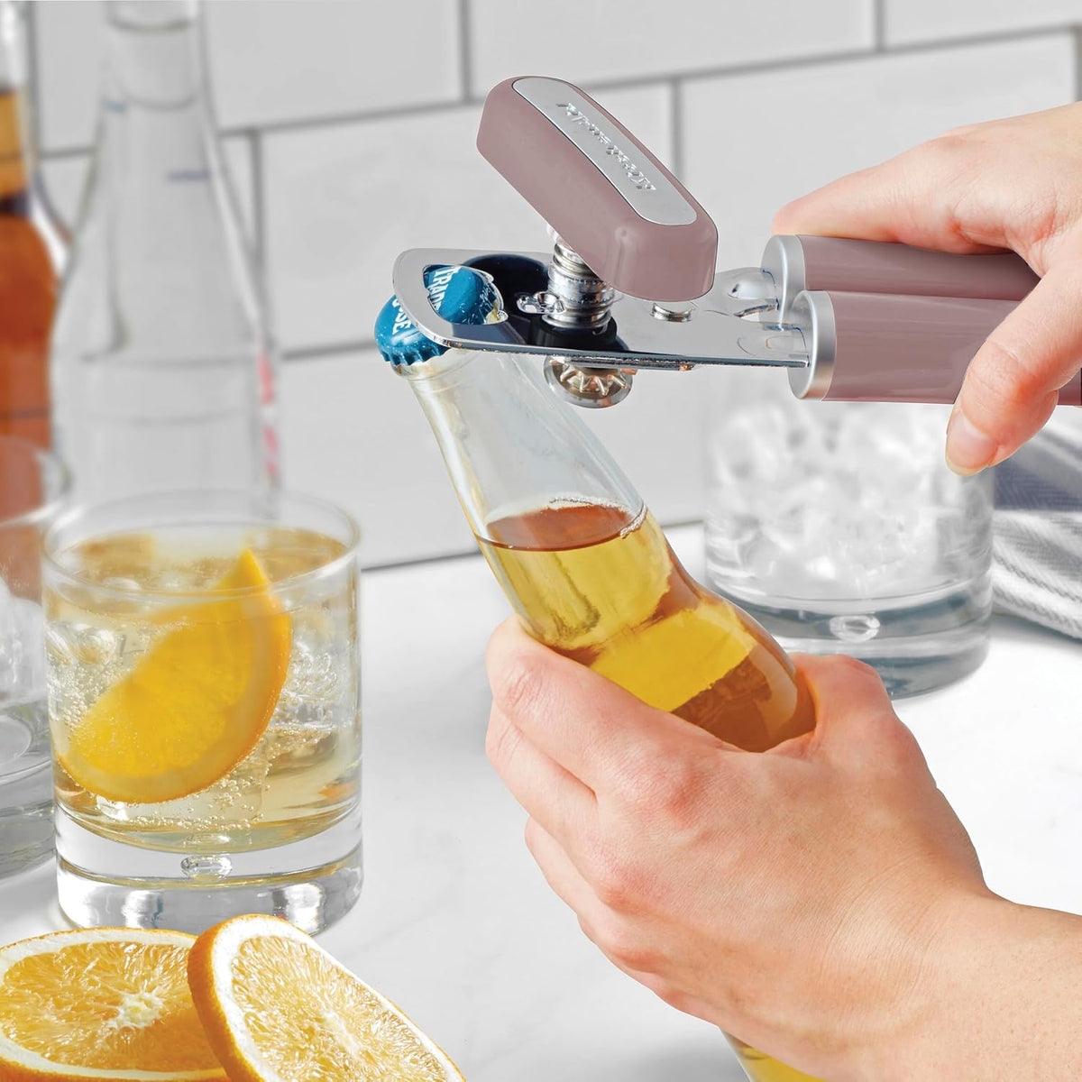 KitchenAid Classic Multifunction Can Opener and Bottle Opener Easy to Use, Razor Sharp Stainless Steel Cutting Wheel, Soft Ergonomic Handles, Black