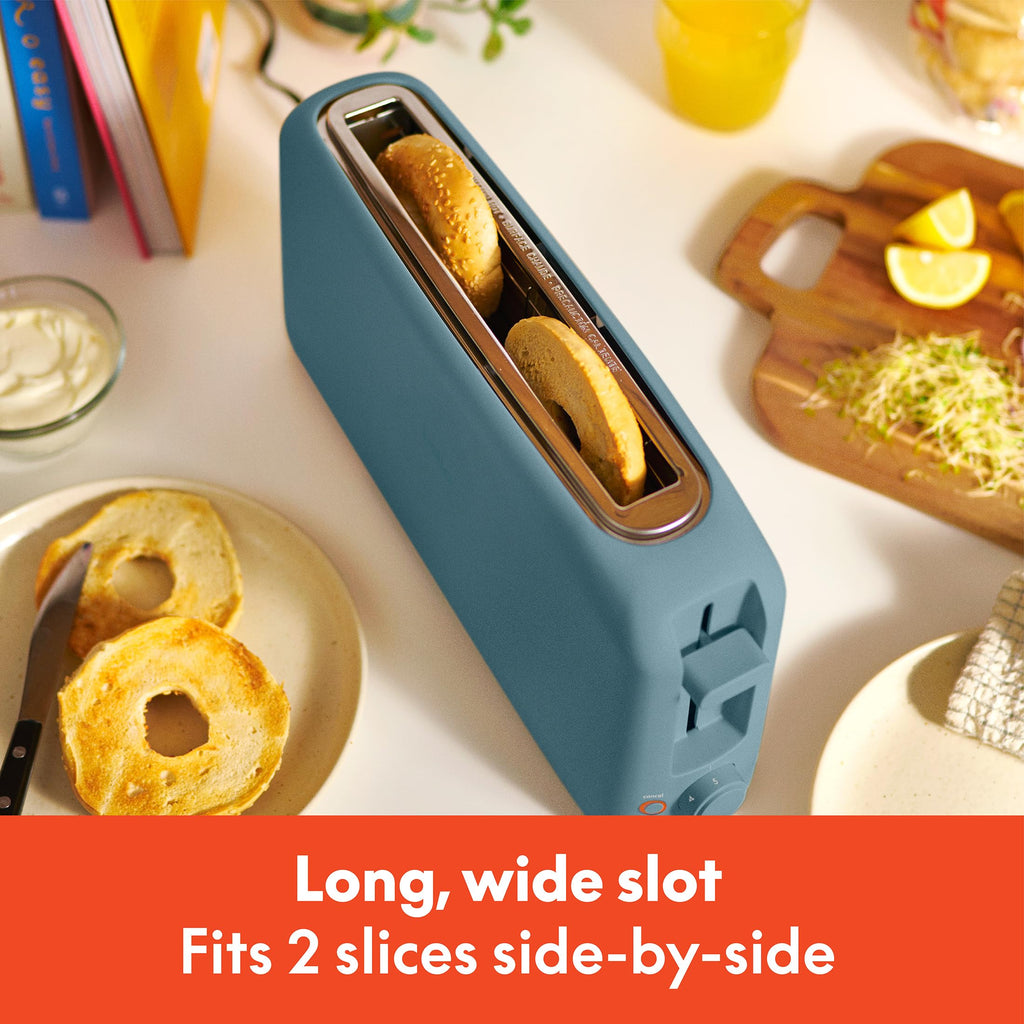 bella Fits-Anywhere™ 2-Slice Slim Toaster, Long Slot & Extra Wide, Oatmilk