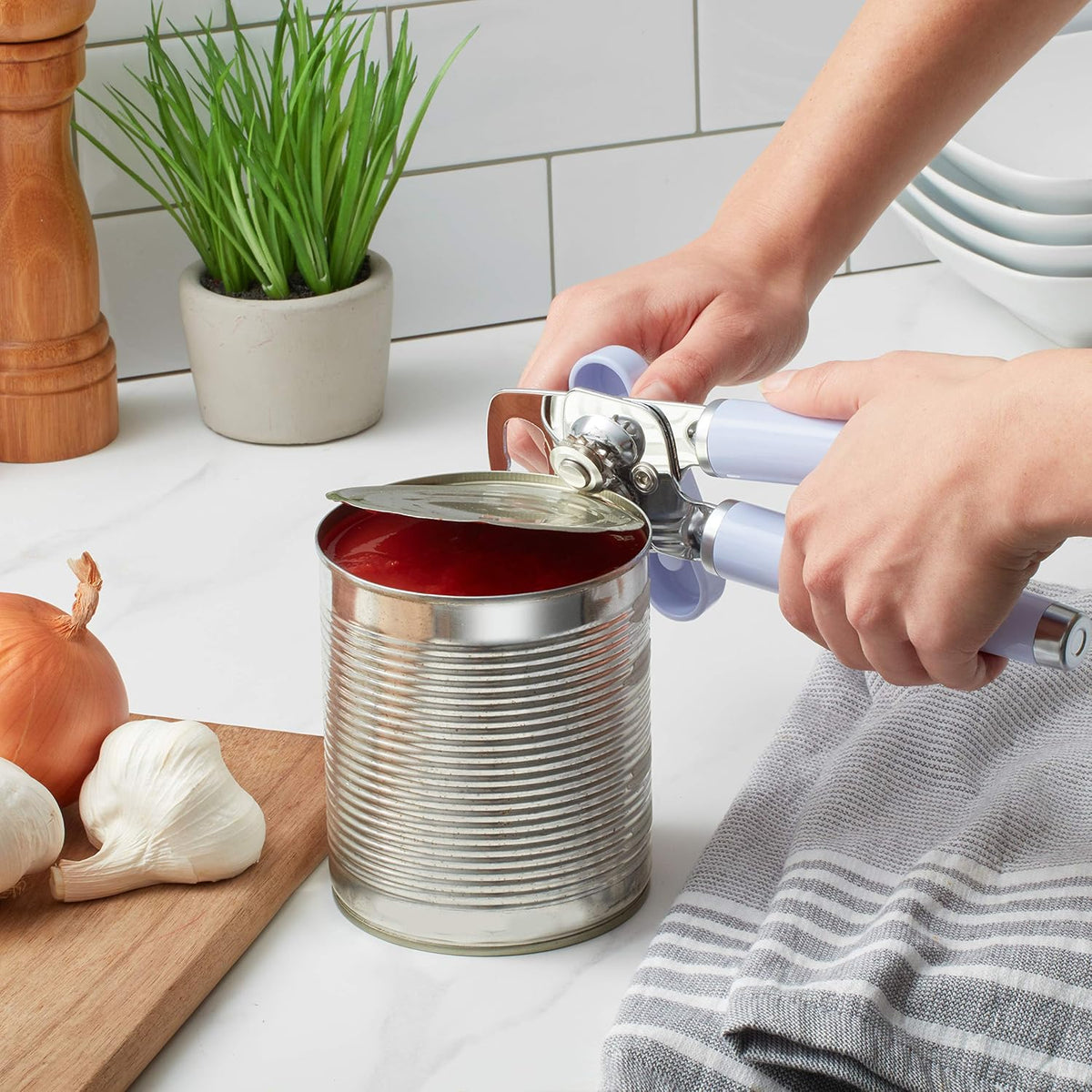 KitchenAid Classic Multifunction Can Opener and Bottle Opener Easy to Use, Razor Sharp Stainless Steel Cutting Wheel, Soft Ergonomic Handles, Black